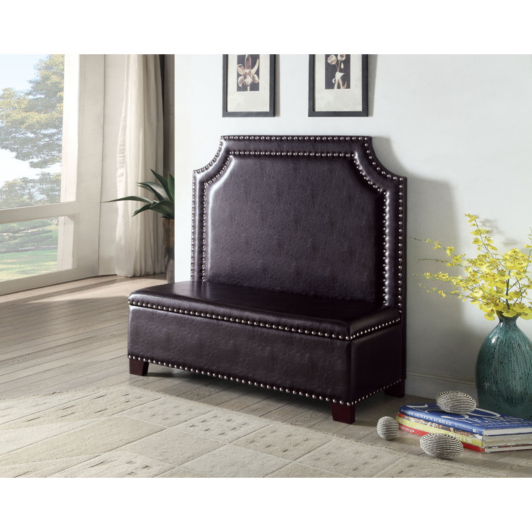 Canora Grey Mccreery 54'' Faux Leather Armless Settee Wayfair